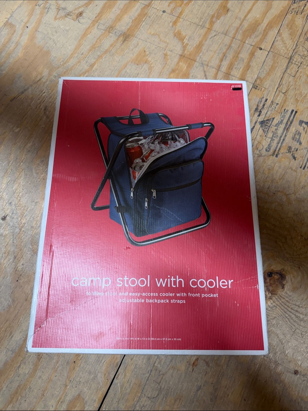 Camp Stool with Cooler Backpack - Blue